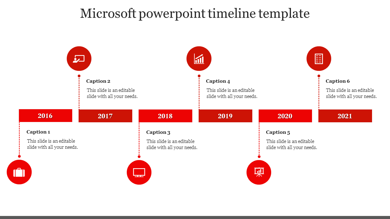 microsoft powerpoint timeline template-Red